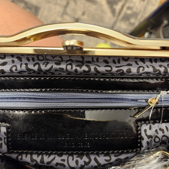 Versace v1969 Abbigliamento Black Sportivo Scarlett Frame Crossbody Bag - Picture 7 of 8